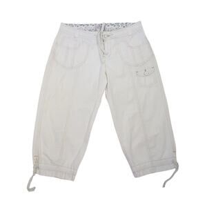Vintage Y2K UnionBay Cream Low Rise Cargo Capri Pants 7